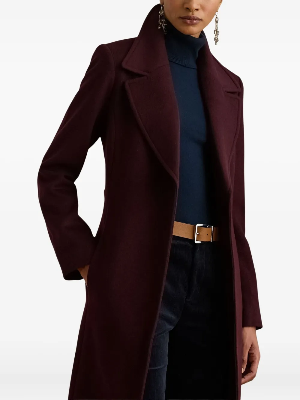 Ralph Lauren Wool Wrp 42 Lined Coat In Multi