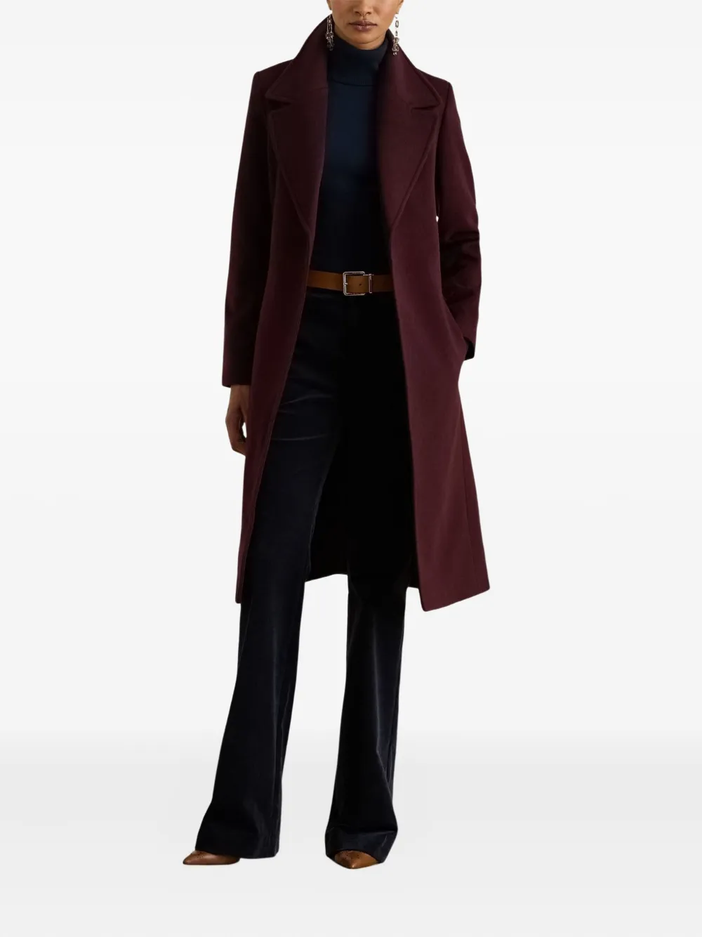 Lauren Ralph Lauren Jas met ceintuur - Rood
