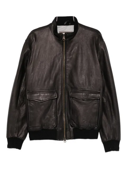 VOLFAGLI Grana pocket zip-fastening leather jacket