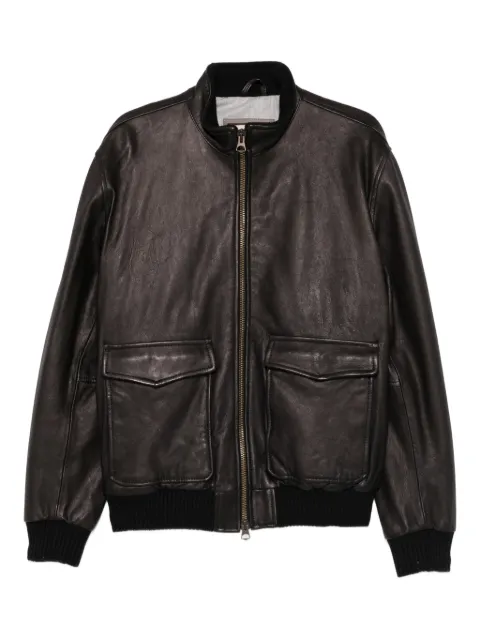 VOLFAGLI Grana pocket zip-fastening leather jacket