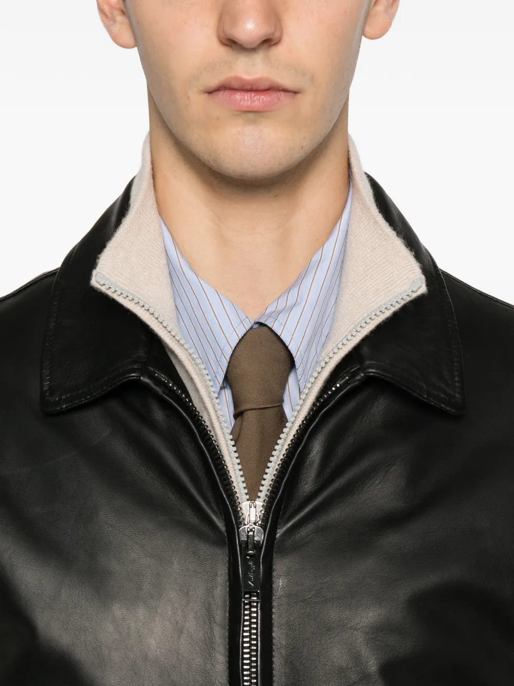 Volfagli Tuscany Leather Jacket In Black