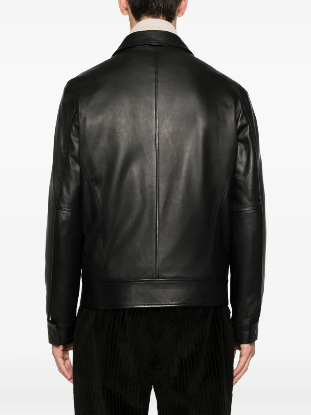Volfagli Tuscany Leather Jacket In Black