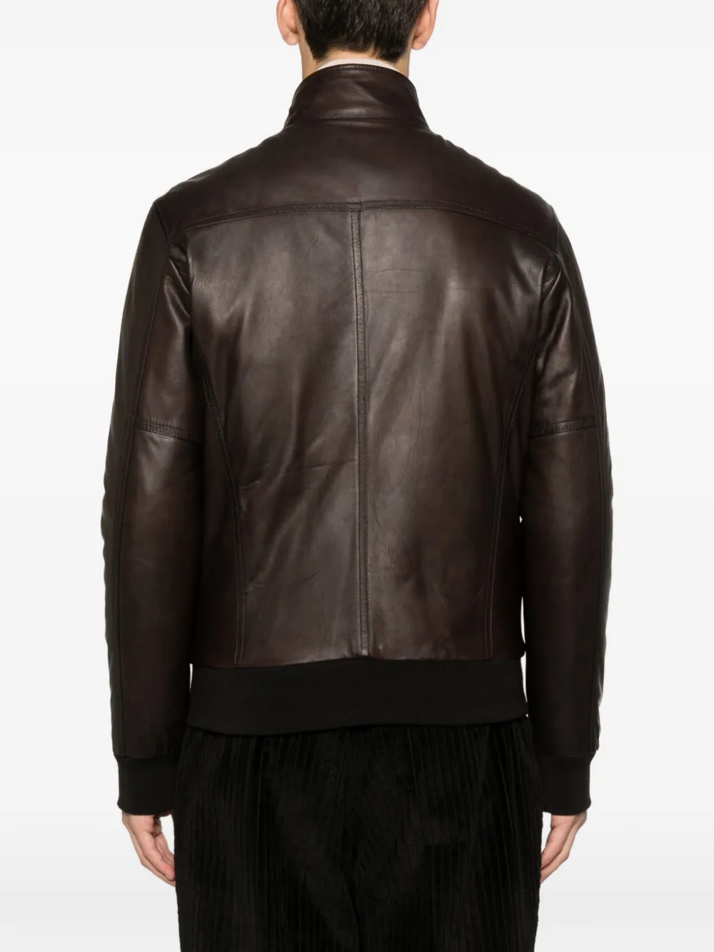 Volfagli Tuscany Zip-fastening Leather Jacket In Brown