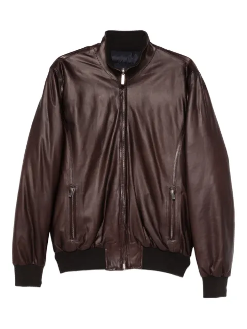 VOLFAGLI zipped-leather jacket