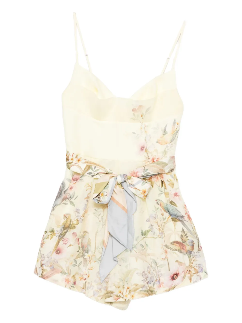 Zimmermann Floral-tie Playsuit In Multi