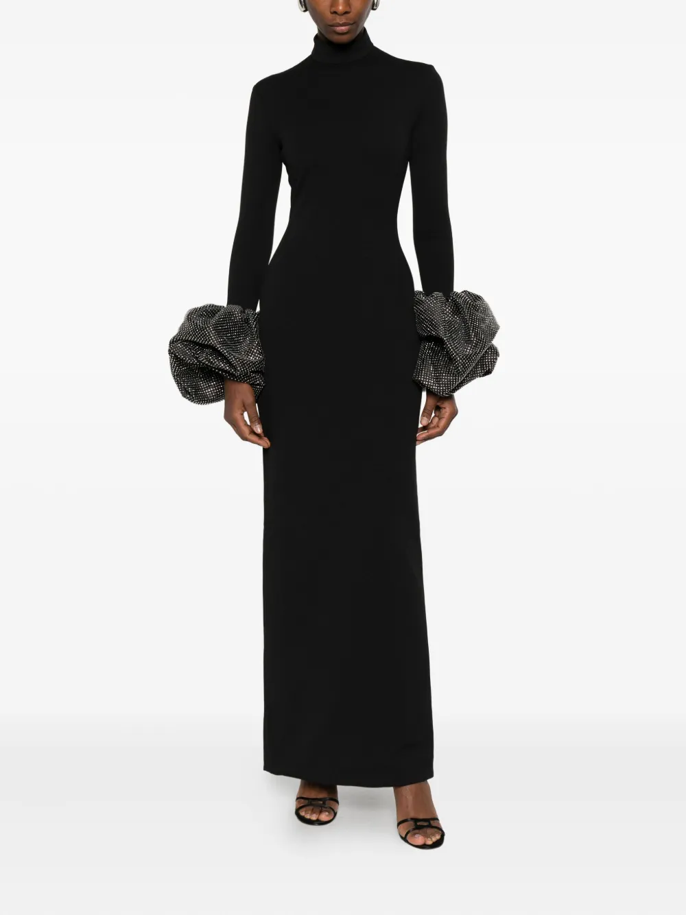 Solace London Viviana high-neck maxi dress - Zwart