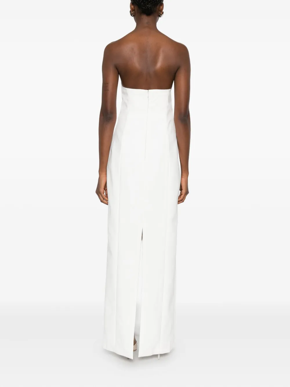 Solace London Senna strapless maxi-jurk Beige