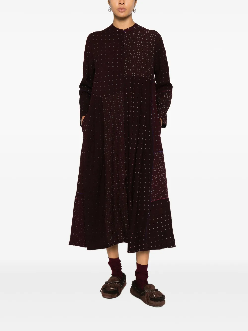 INJIRI robe mi-longue à pois | Robes de jour | Image 2