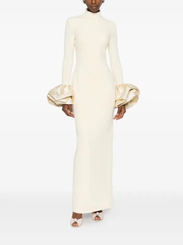 Solace London long-sleeve Maxi Dress | Neutrals | FARFETCH
