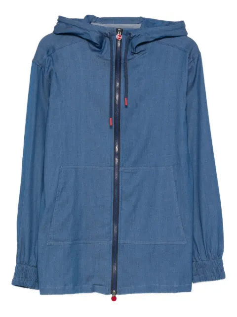 Kiton hooded zip shirt