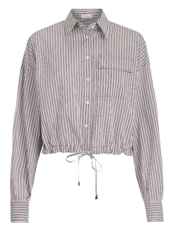 Brunello Cucinelli ストライプ シャツ | ホワイト | FARFETCH JP