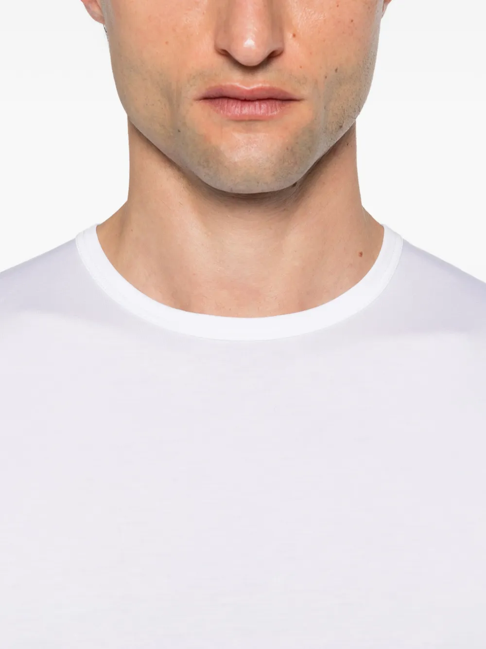 Sunspel T-shirt met ronde hals Wit