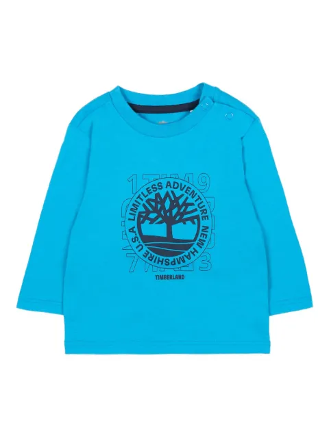 Timberland Kids playera manga larga con estampado gráfico