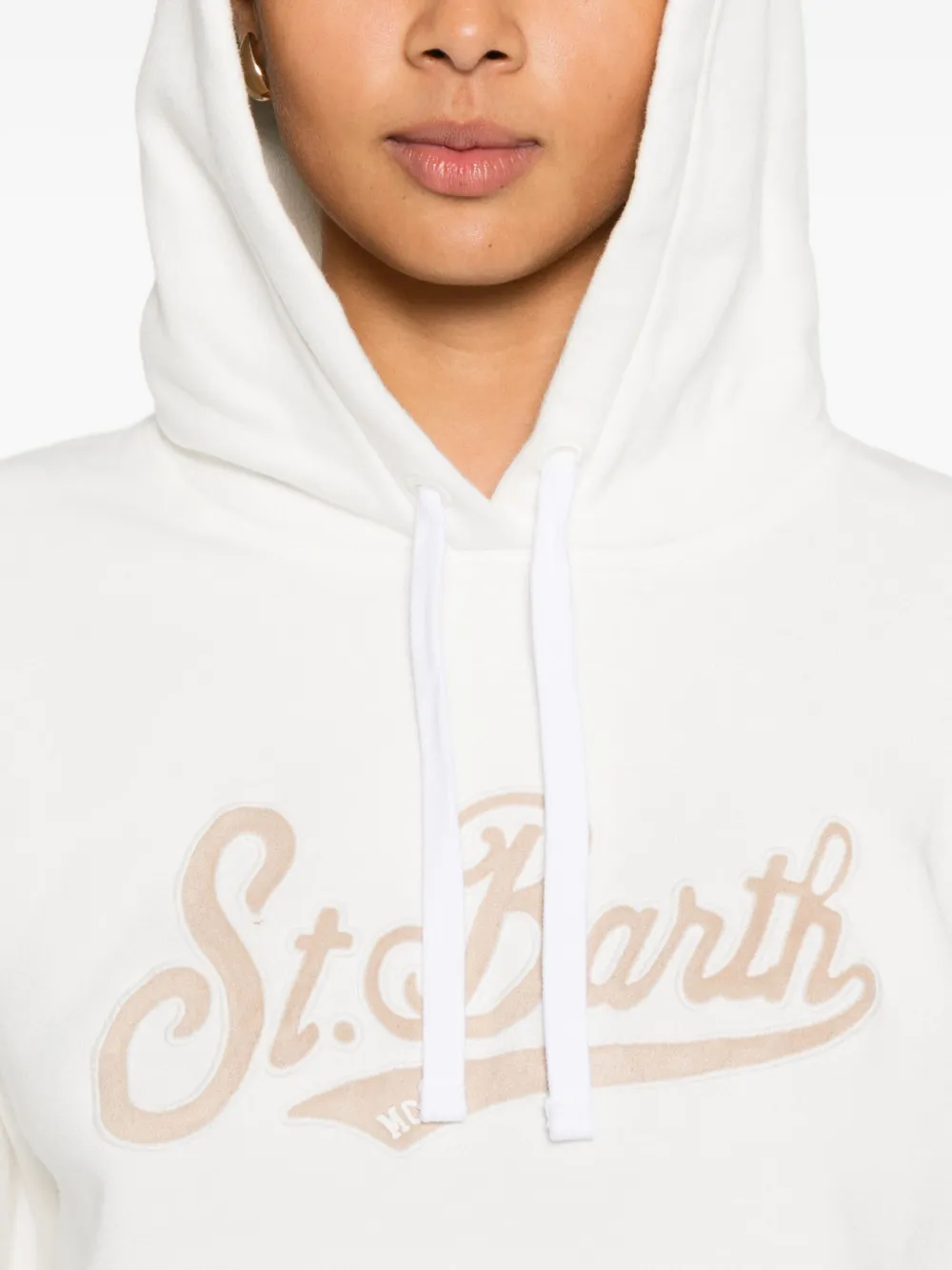 Mc2 Saint Barth Virginia Logo Sweatshirt In White