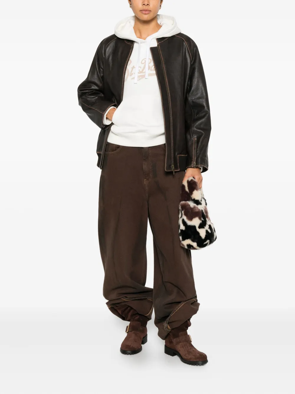 Mc2 Saint Barth Virginia Logo Sweatshirt In White