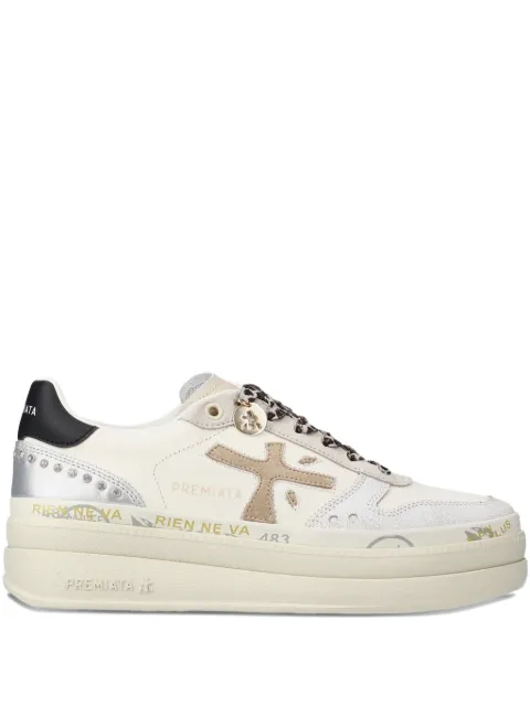 Premiata platform leopard-print sneakers