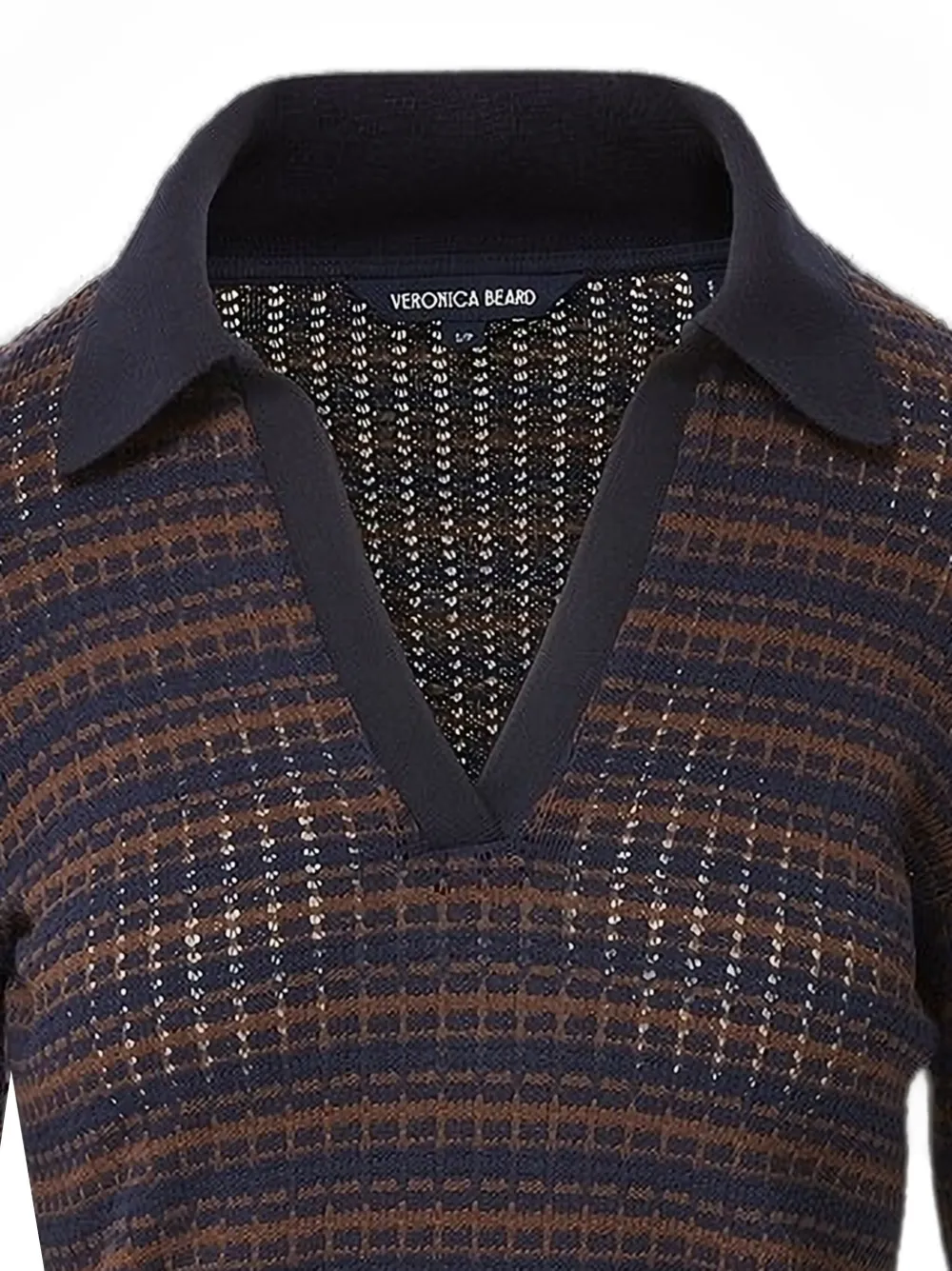 Veronica Beard Kamal striped long-sleeve top - Blauw