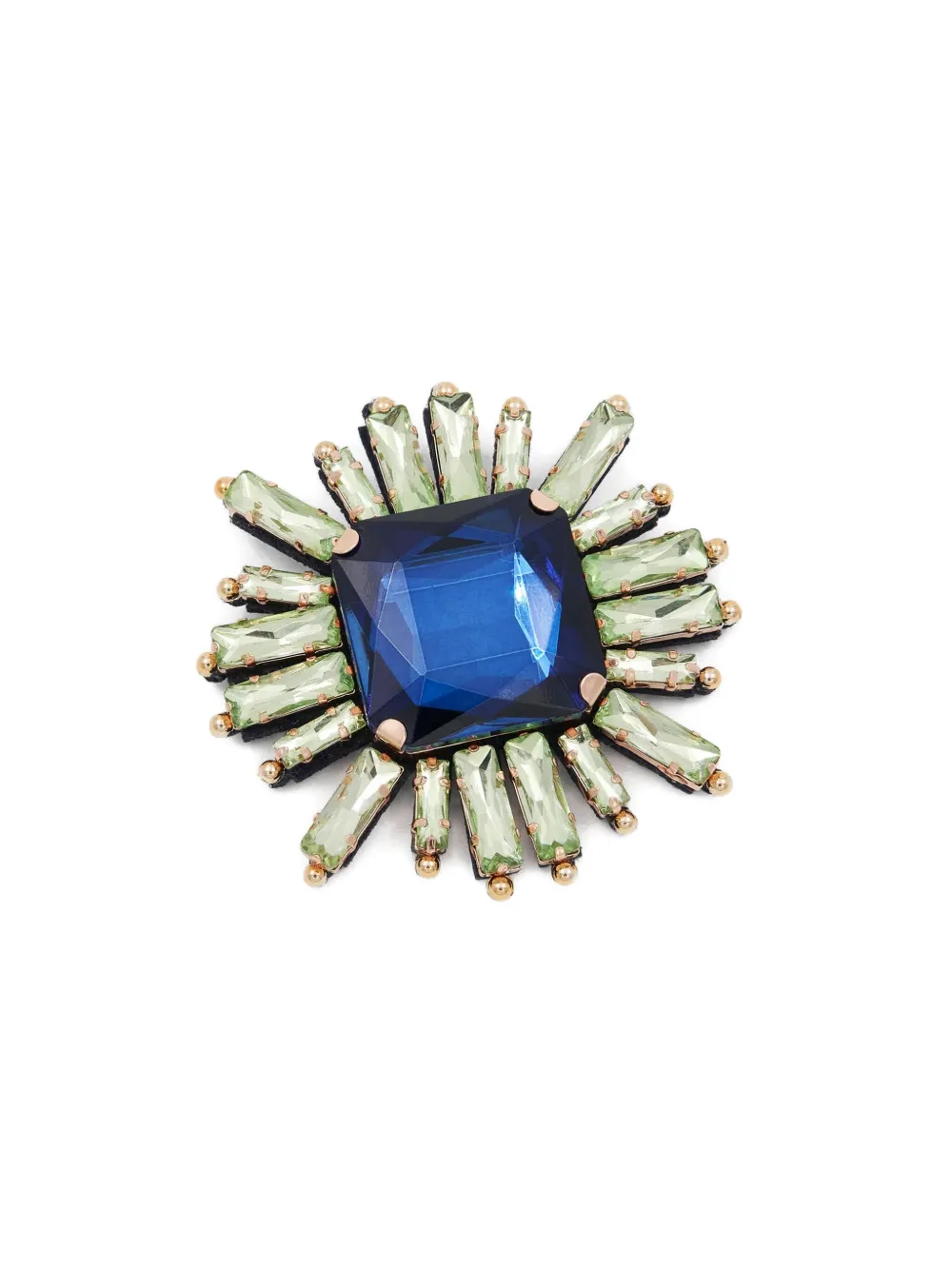 Essentiel Antwerp rhinestones-detail brooch - Blauw