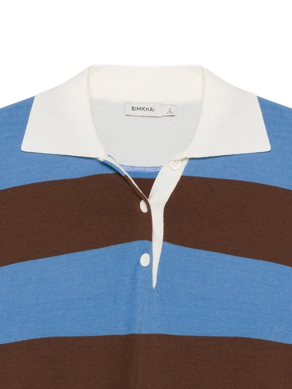 Simkhai Carson striped rugby polo shirts - Blauw