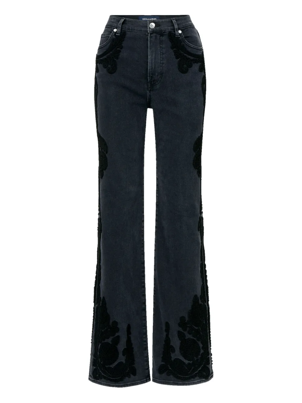 Veronica Beard Crosbie embroidered jeans - ブラック Veronica Beard Crosbie embroidered jeans - ブラック