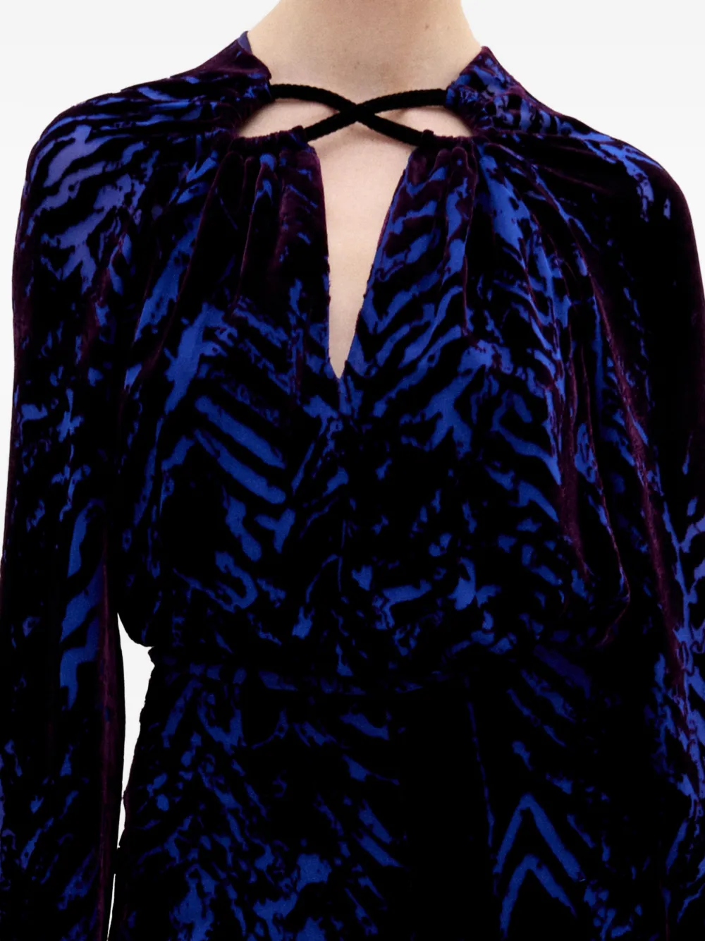  Silvia Tcherassi Blusa Ximena De Terciopelo - Morado 