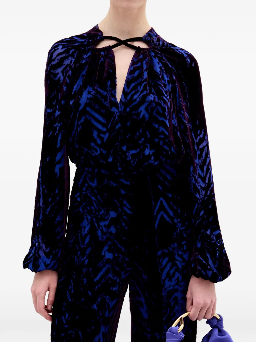 Silvia Tcherassi Ximena velvet blouse - Viola