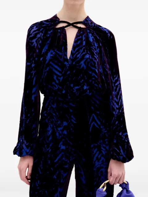 Silvia Tcherassi Ximena velvet blouse