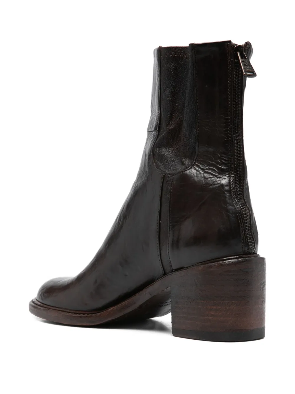 King Tartufoli Shoes 60mm Block-heel Zip-fastening Boots In Brown