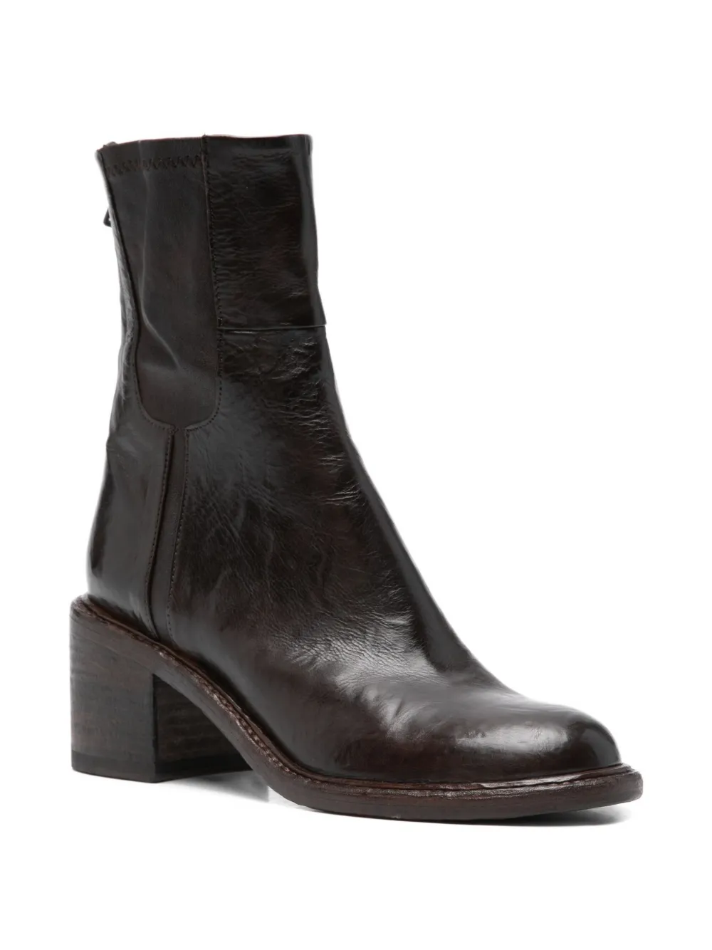 King Tartufoli Shoes 60mm Block-heel Zip-fastening Boots In Brown