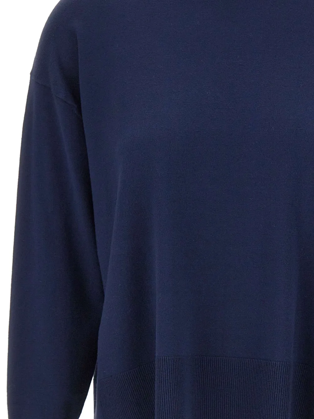 Kaos Ribbed Slits Sweater In Blue