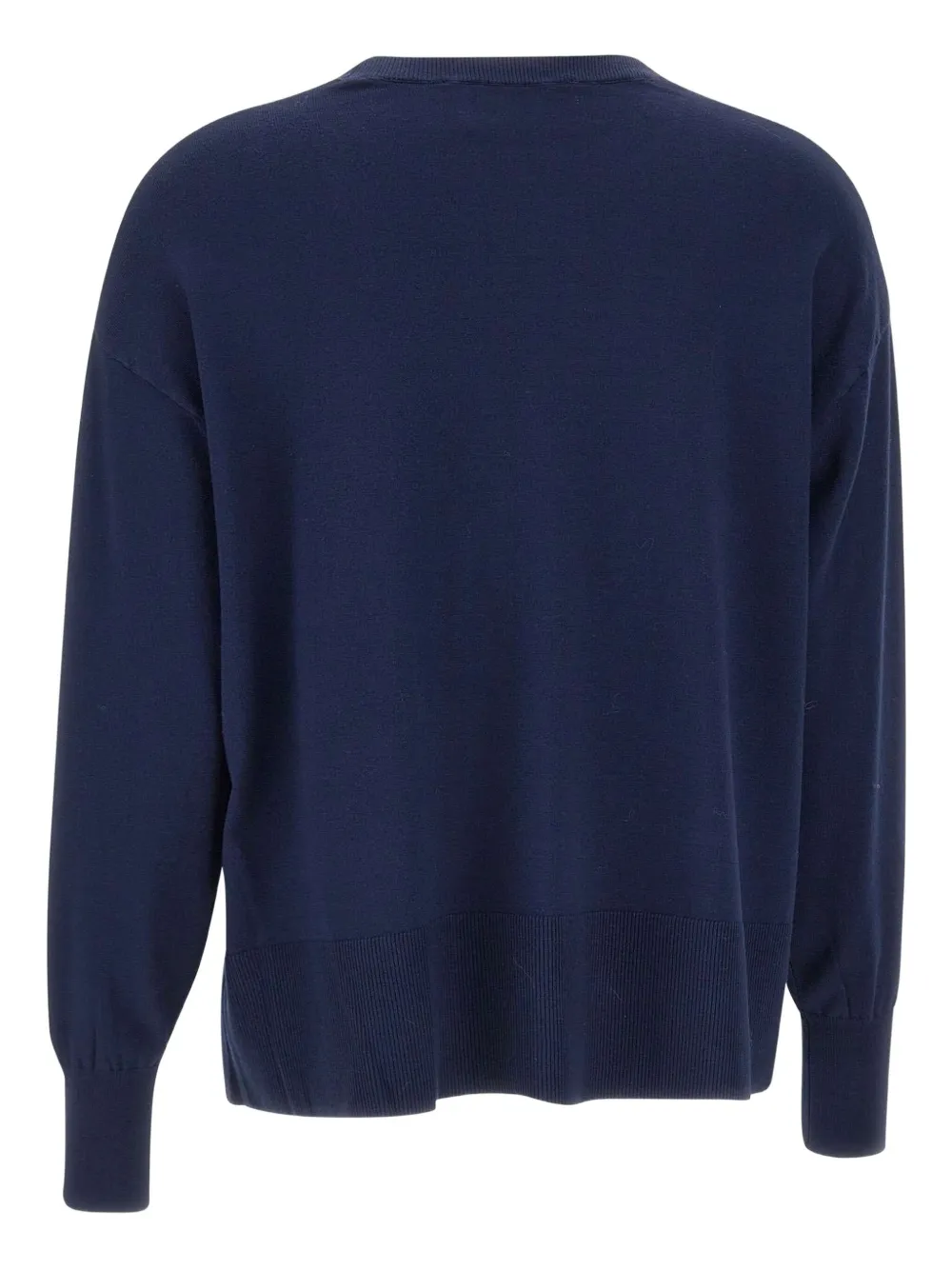Kaos Ribbed Slits Sweater In Blue