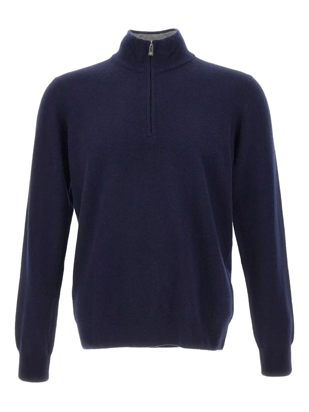 Della Ciana zip stand-up collar sweater | Blue | Image 1