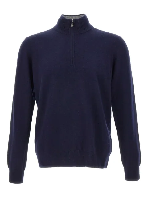 Della Ciana zip stand-up collar sweater