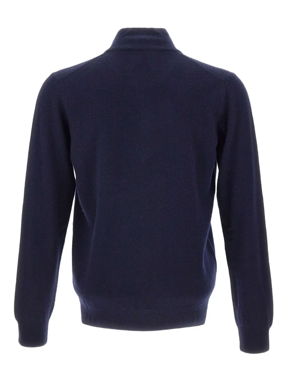 Della Ciana Trui met opstaande kraag en rits - Blauw