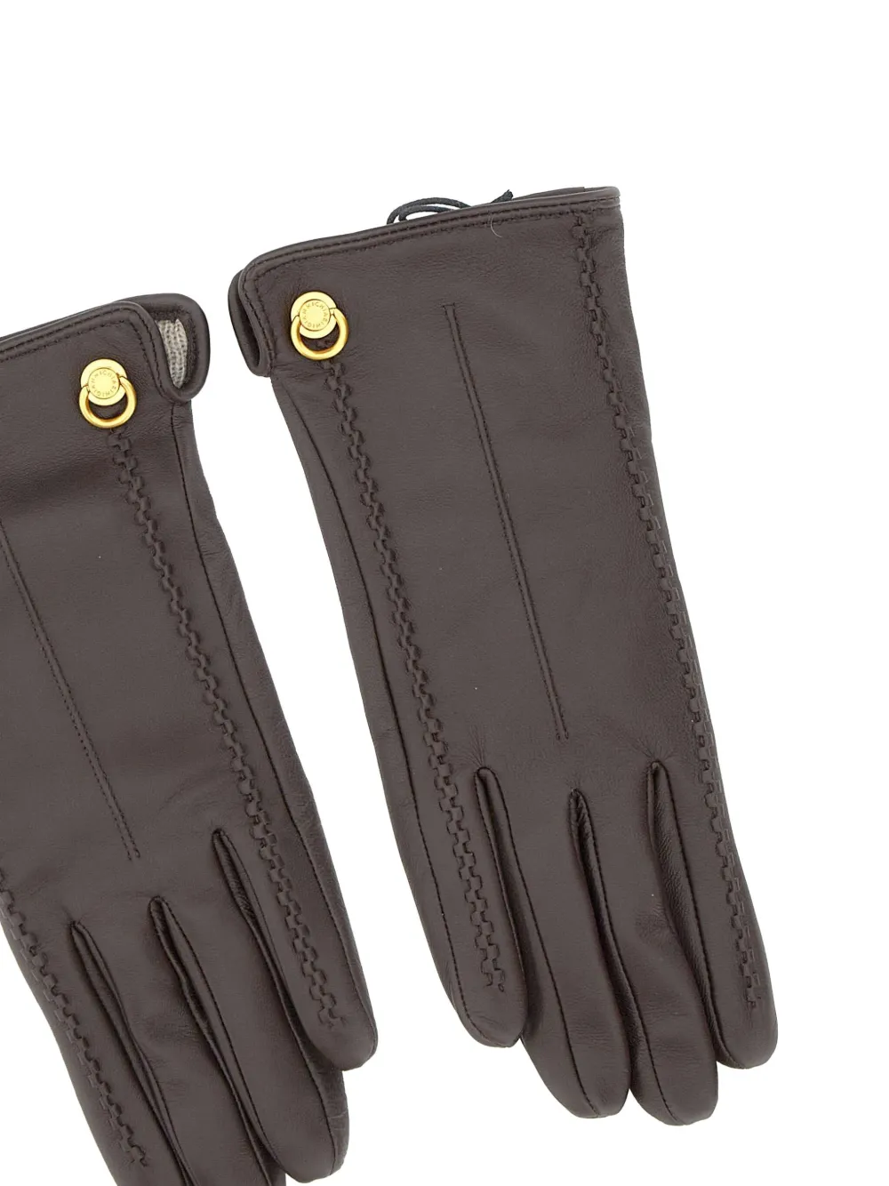 Gianni Chiarini Embroidered-detail Gloves In Gray