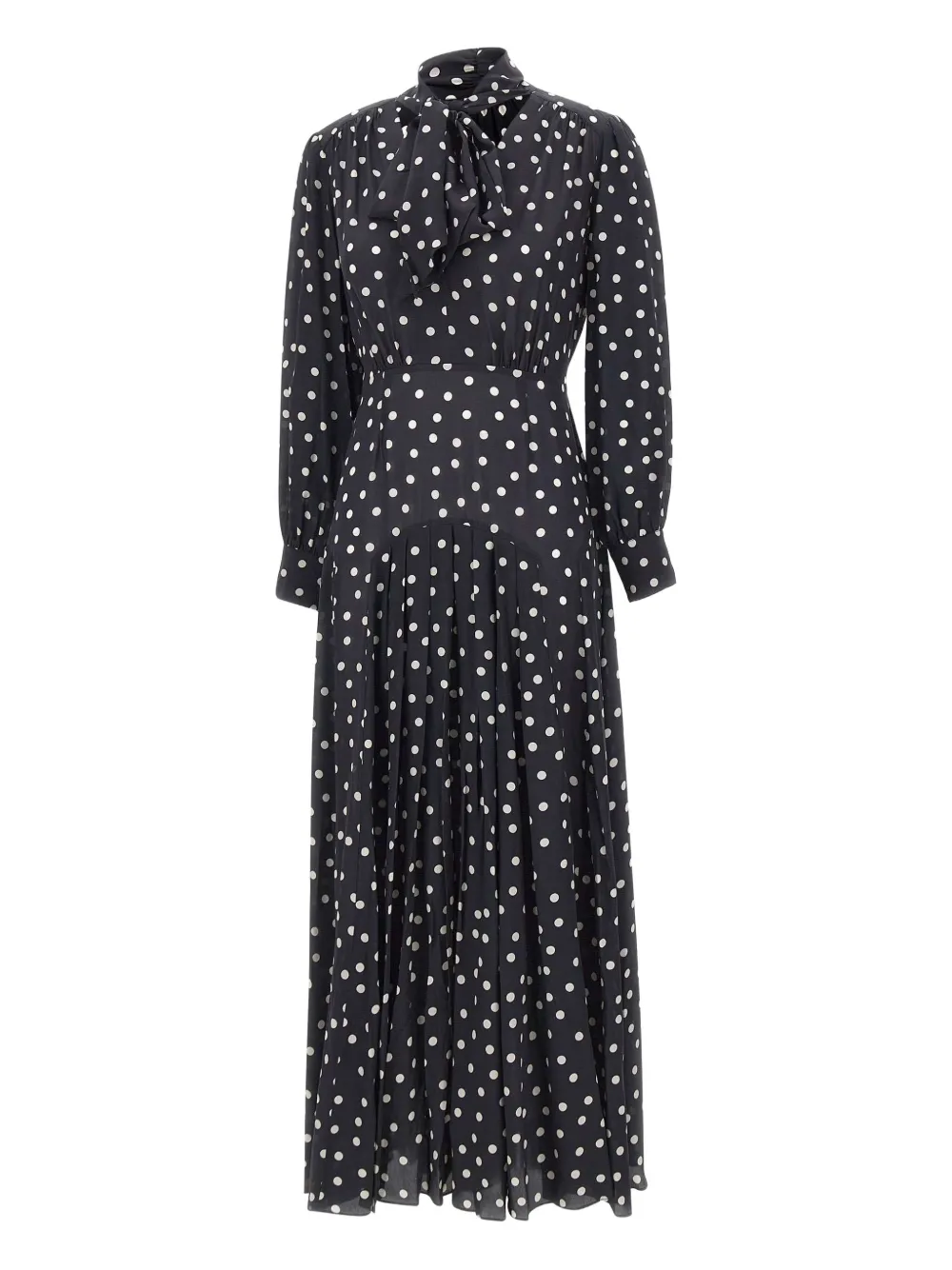 Rixo London Marigold Polka Dot Pattern Midi Dress In Blue