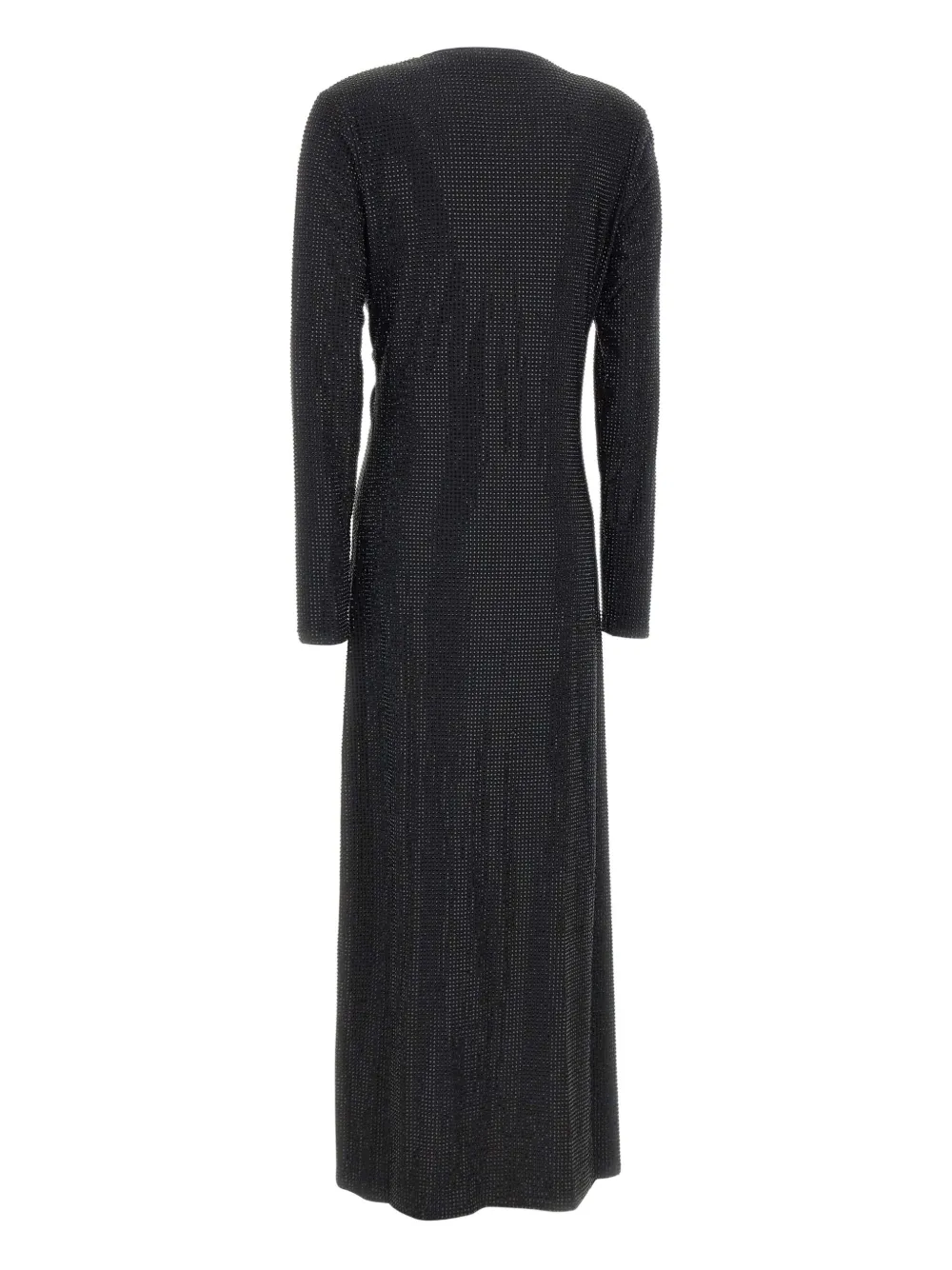 Twenty Four Haitch Ipek Rhinestone-embellishment Midi Dress In Black