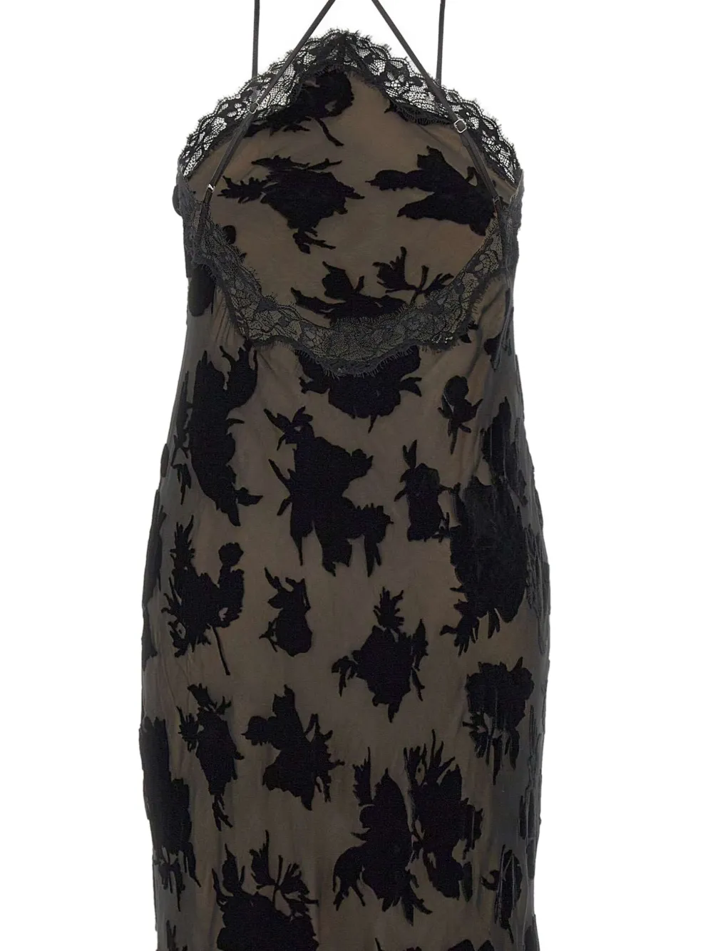 Rixo Harlan midi-jurk met kant Zwart