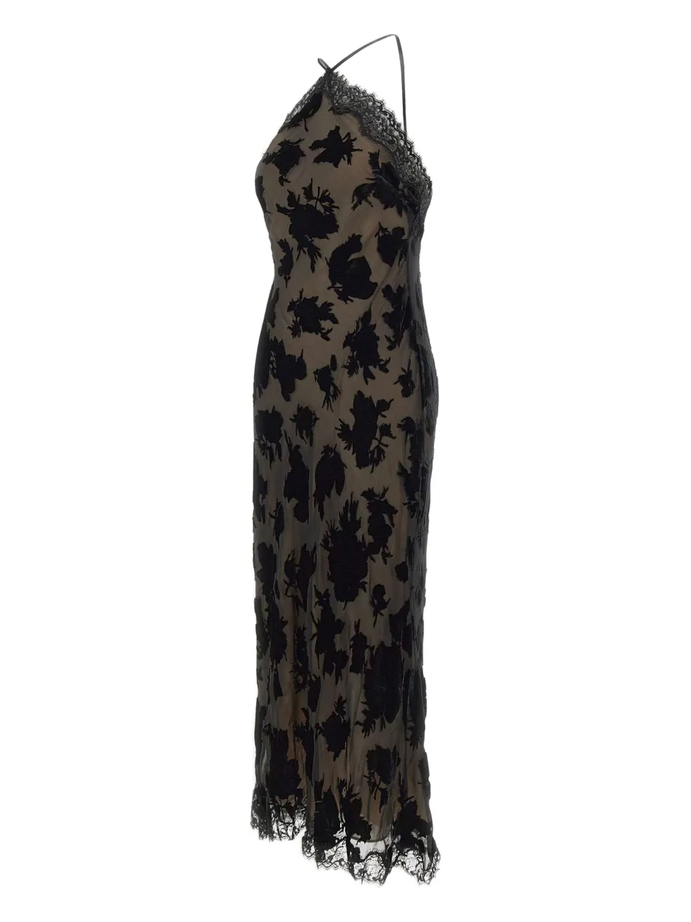 Rixo Harlan midi-jurk met kant Zwart