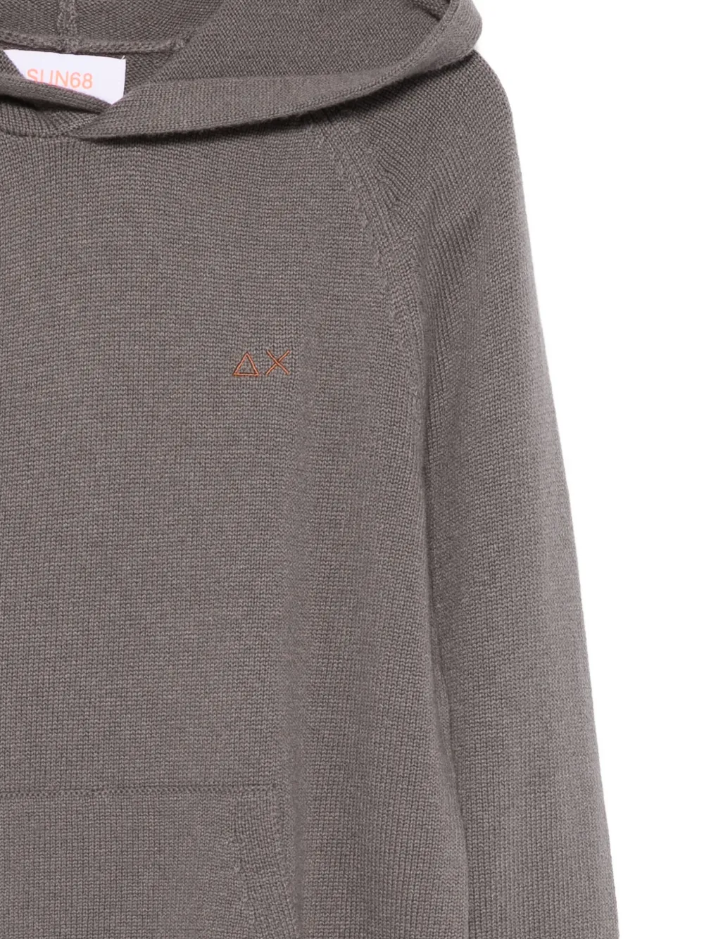 SUN68 KIDS Gebreide hoodie Grijs