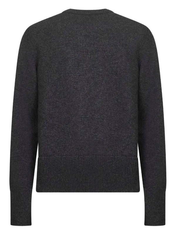 Gucci Button Interlocking Logo Embroidery Cardigan | Grey
