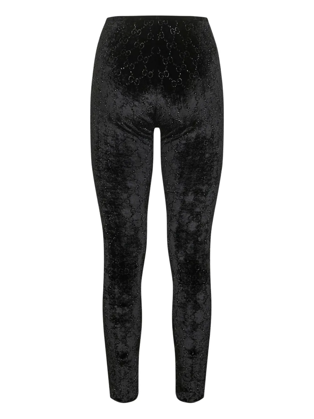 Gucci crystal-embellished leggings - Zwart