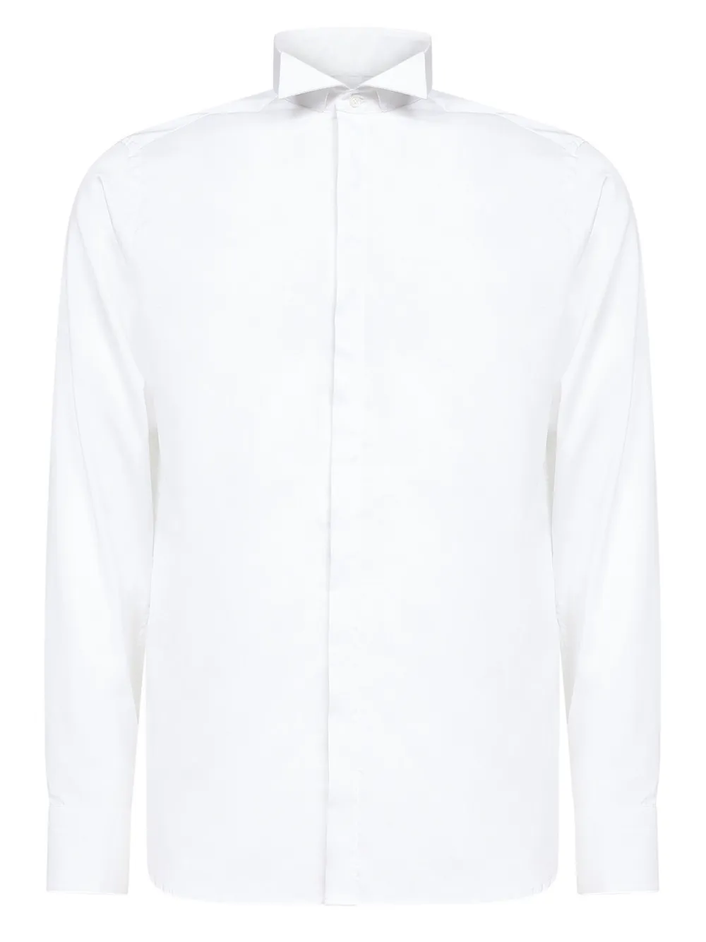 D4.0 button placket wing collar shirt | White | Image 1