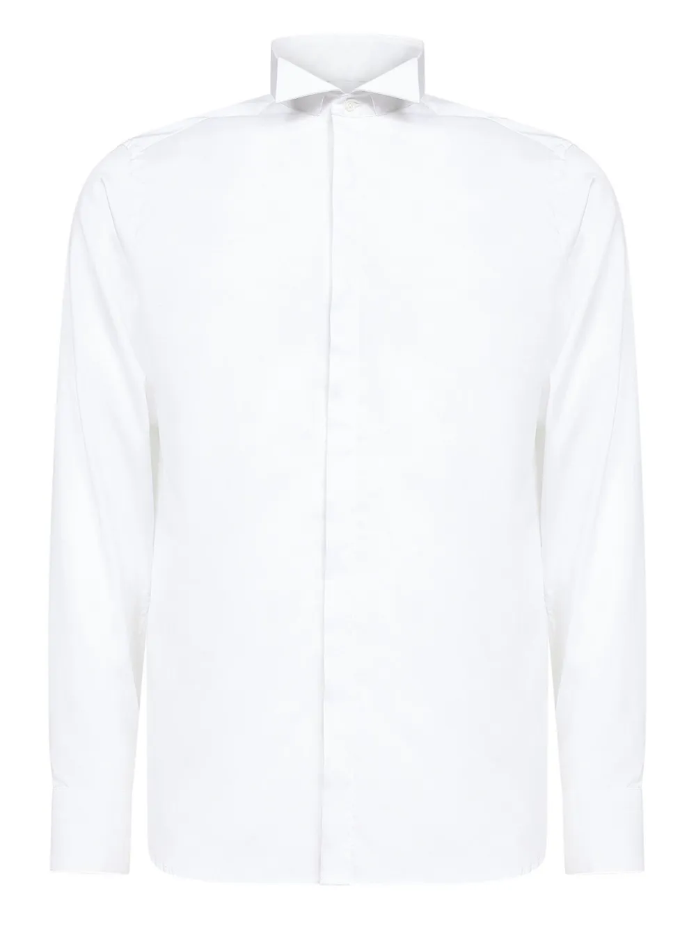 D4.0 button placket wing collar shirt | White | Image 1