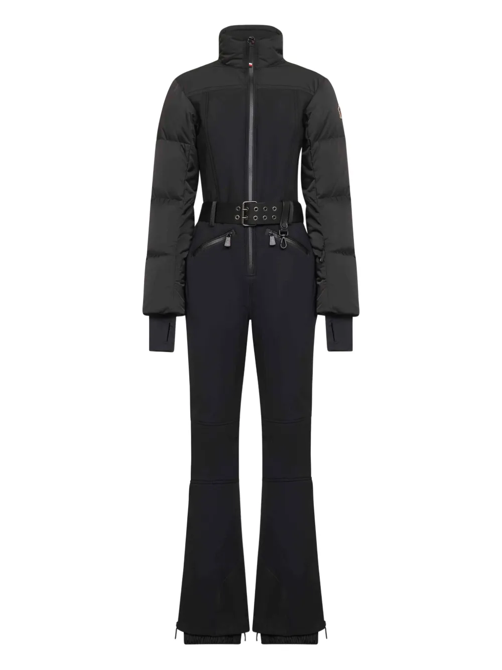 Moncler Tailored Suit With Belted Waist And Pockets In Gray
