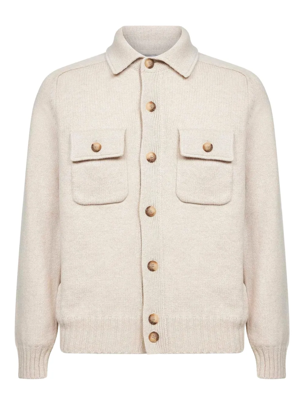 D4.0 chest-pocket button overshirt | Neutrals | Image 1