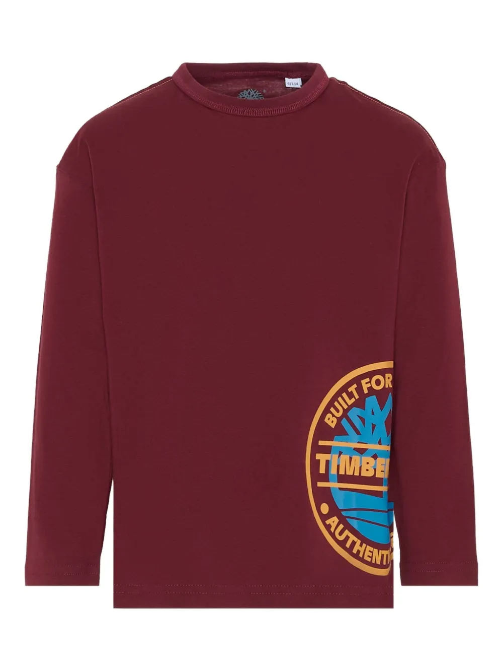 Timberland Long-sleeve Graphic-print T-shirt In Red