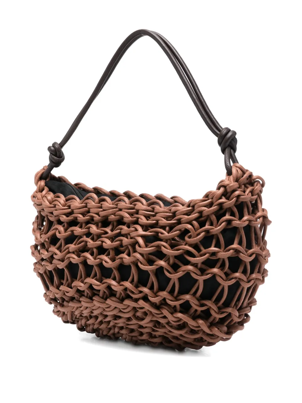Alienina Aurora woven shoulder bag - Bruin