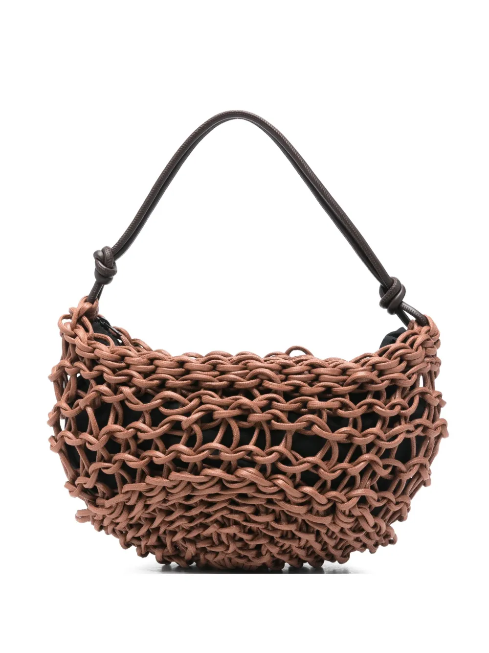 Alienina Aurora woven shoulder bag - Marrone