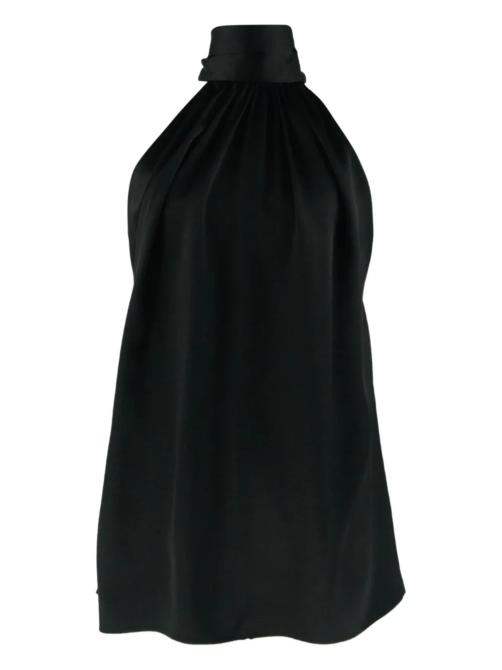 Saint Laurent Pre-Owned top con cuello halter y detalle de moño | negro | Image 1